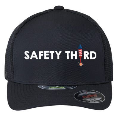 4th Of July Patriotic Fireworks Firecrackers Safety Third Gift Flexfit Unipanel Trucker Cap