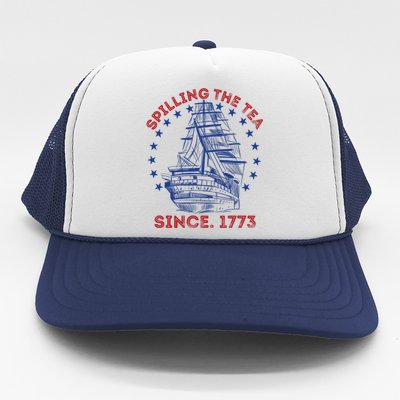 4th Of July Spilling The Tea Since 1773 History Teacher Trucker Hat