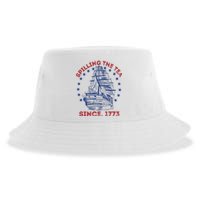 4th Of July Spilling The Tea Since 1773 History Teacher Sustainable Bucket Hat