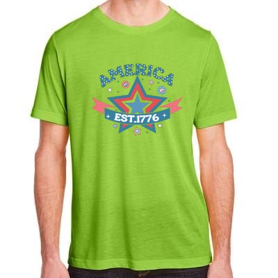 4th Of July Retro America Est. 1776 Gift Adult ChromaSoft Performance T-Shirt