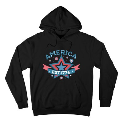 4th Of July Retro America Est. 1776 Gift Hoodie