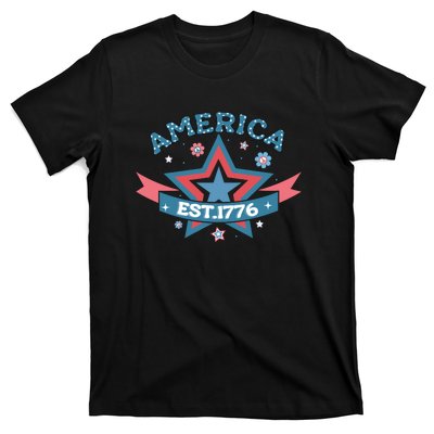 4th Of July Retro America Est. 1776 Gift T-Shirt