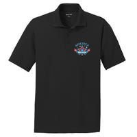 4th Of July Retro America Est. 1776 Gift PosiCharge RacerMesh Polo