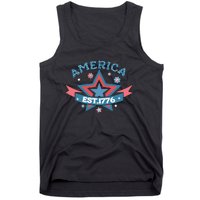 4th Of July Retro America Est. 1776 Gift Tank Top