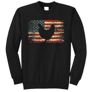 4th Of July Chicken Patriotic American Flag Women Girl Kids Sweatshirt