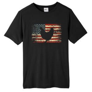 4th Of July Chicken Patriotic American Flag Women Girl Kids Tall Fusion ChromaSoft Performance T-Shirt