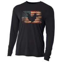 4th Of July Chicken Patriotic American Flag Women Girl Kids Cooling Performance Long Sleeve Crew