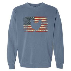 4th Of July Chicken Patriotic American Flag Women Girl Kids Garment-Dyed Sweatshirt