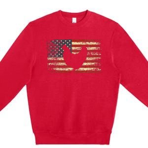 4th Of July Chicken Patriotic American Flag Women Girl Kids Premium Crewneck Sweatshirt