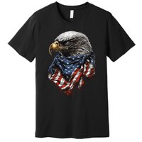 4th Of July Bald Eagle American US Flag Country 4th Of July Premium T-Shirt