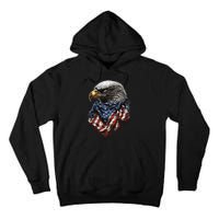 4th Of July Bald Eagle American US Flag Country 4th Of July Tall Hoodie