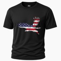 4th Of July Bald Eagle Us Flag Pocket America Cooling Performance Crew T-Shirt
