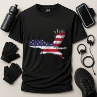 4th Of July Bald Eagle Us Flag Pocket America Cooling Performance Crew T-Shirt