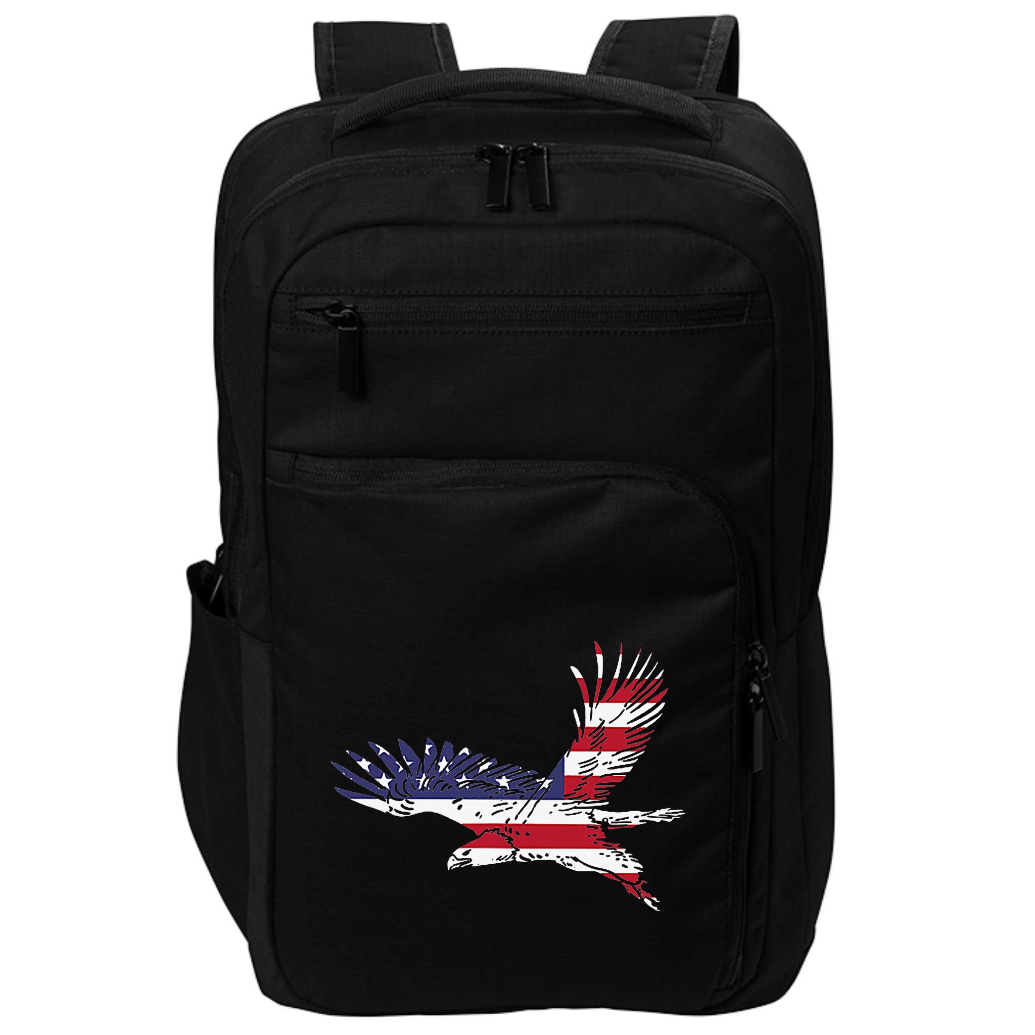 4th Of July Bald Eagle Us Flag Pocket America Impact Tech Backpack