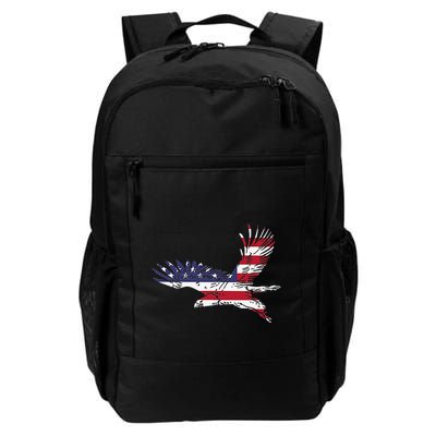 4th Of July Bald Eagle Us Flag Pocket America Backpack