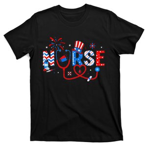 4th Of July Nursing For Women Stethoscope Nurse Graduation T-Shirt