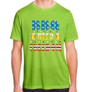 4th Of July Patriotic Usa American Flag Bbq Beer Freedom Great Gift Adult ChromaSoft Performance T-Shirt