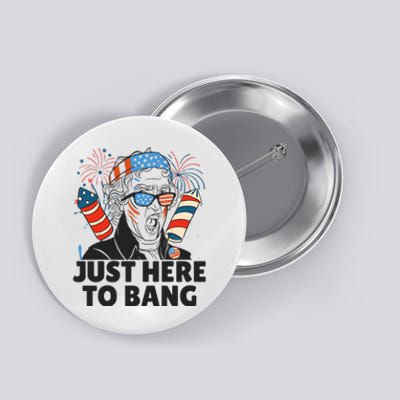 4th Of July Independence Day USA American Funny Fireworks Button