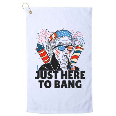 4th Of July Independence Day USA American Funny Fireworks Platinum Collection Golf Towel