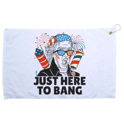 4th Of July Independence Day USA American Funny Fireworks Grommeted Golf Towel