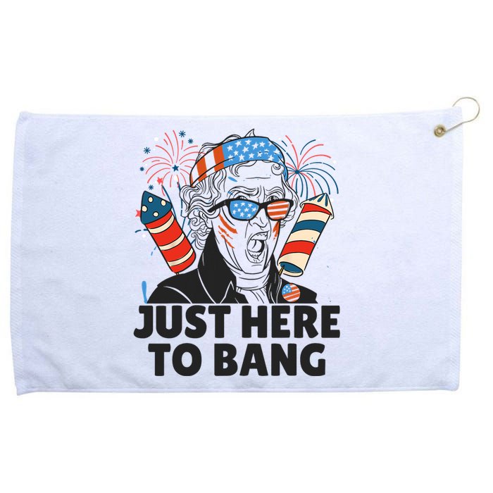 4th Of July Independence Day USA American Funny Fireworks Grommeted Golf Towel