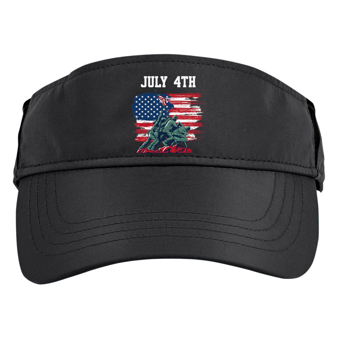 4th Of July USA American Flag Independence Day Adult Drive Performance Visor