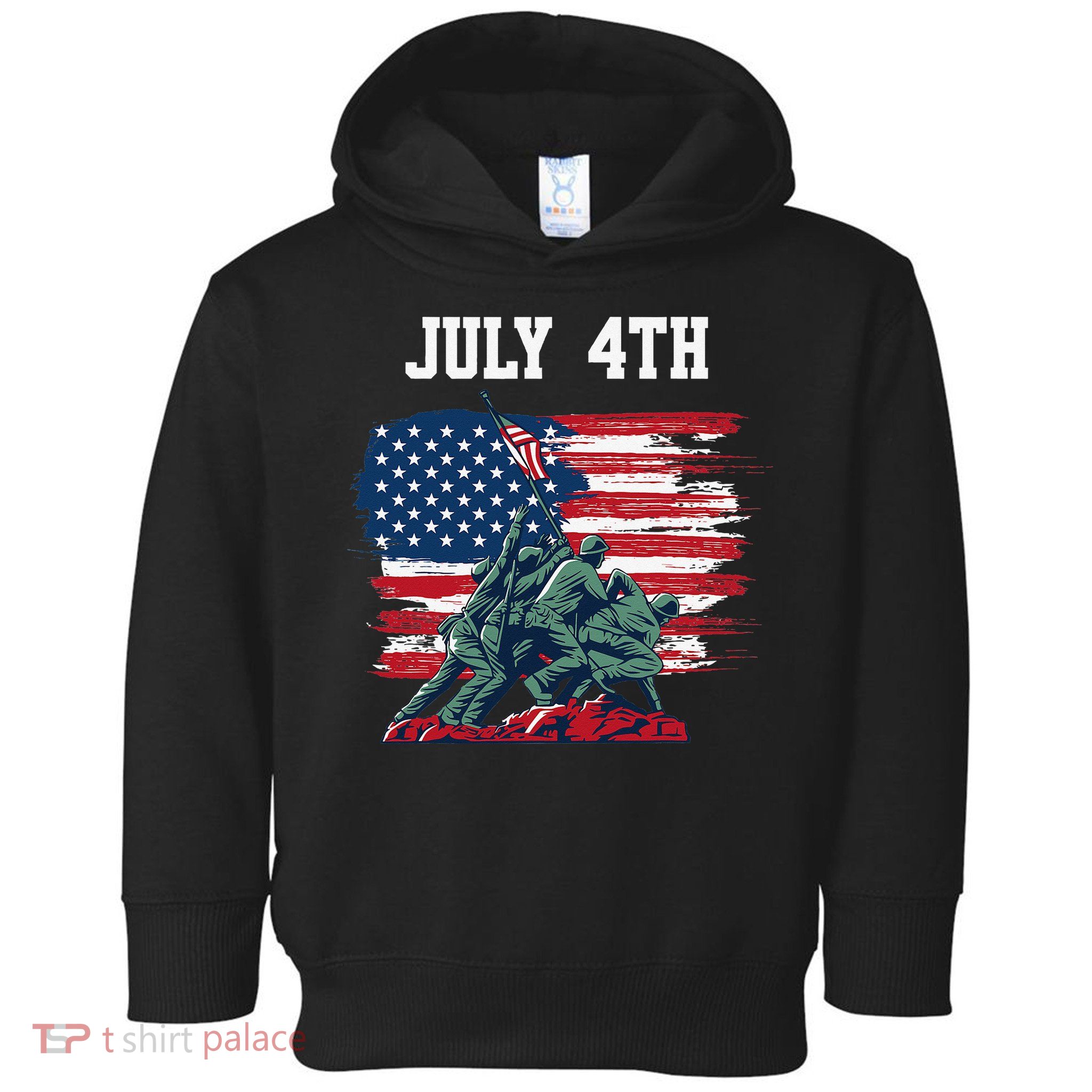 4th Of July USA American Flag Independence Day Toddler Hoodie