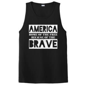 4th Of July America Home Of The Free Because Of The Brave Gift PosiCharge Competitor Tank