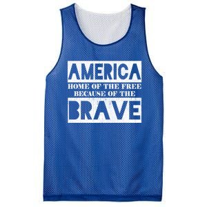 4th Of July America Home Of The Free Because Of The Brave Gift Mesh Reversible Basketball Jersey Tank