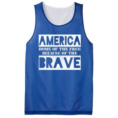 4th Of July America Home Of The Free Because Of The Brave Gift Mesh Reversible Basketball Jersey Tank