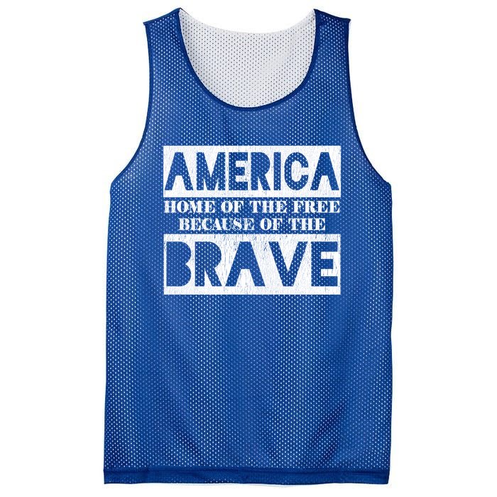 4th Of July America Home Of The Free Because Of The Brave Gift Mesh Reversible Basketball Jersey Tank