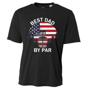 4th Of July Best Dad By Par Disc Golf Fathers Day Cooling Performance Crew T-Shirt