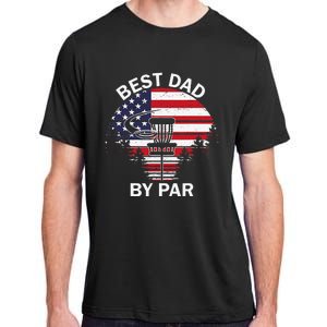 4th Of July Best Dad By Par Disc Golf Fathers Day Adult ChromaSoft Performance T-Shirt