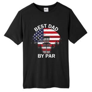 4th Of July Best Dad By Par Disc Golf Fathers Day Tall Fusion ChromaSoft Performance T-Shirt