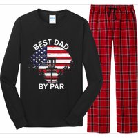 4th Of July Best Dad By Par Disc Golf Fathers Day Long Sleeve Pajama Set