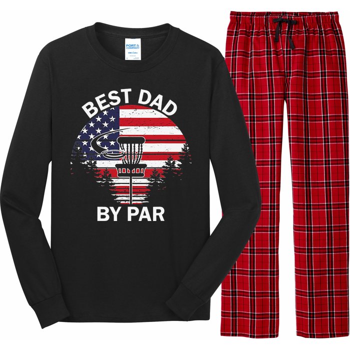 4th Of July Best Dad By Par Disc Golf Fathers Day Long Sleeve Pajama Set