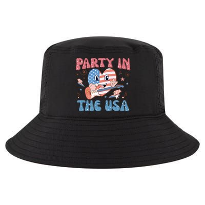 4th Of July Retro Funny Party In The USA Music Gift Cool Comfort Performance Bucket Hat