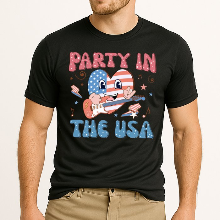 4th Of July Retro Funny Party In The USA Music Gift Cooling Performance Crew T-Shirt
