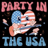 4th Of July Retro Funny Party In The USA Music Gift Cooling Performance Crew T-Shirt