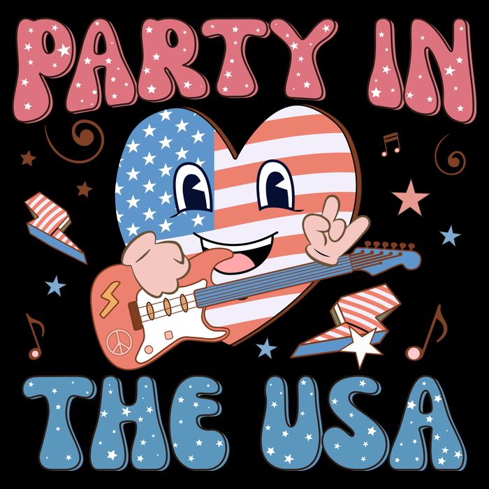 4th Of July Retro Funny Party In The USA Music Gift Cooling Performance Crew T-Shirt