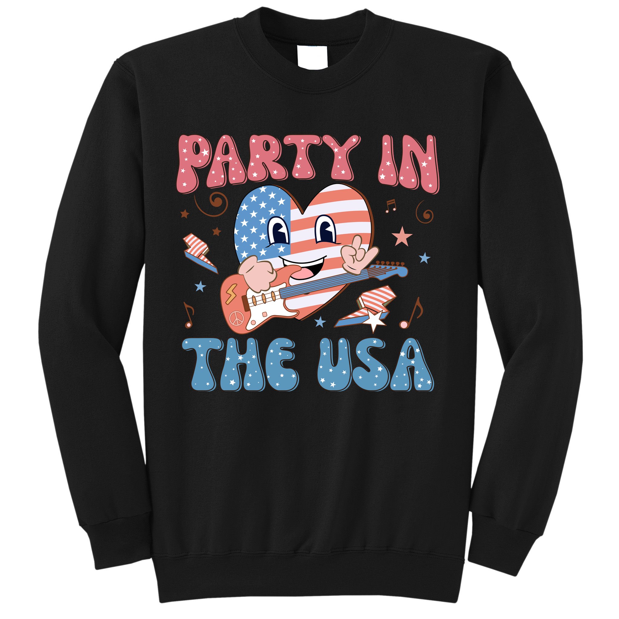 4th Of July Retro Funny Party In The USA Music Gift Sweatshirt