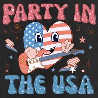 4th Of July Retro Funny Party In The USA Music Gift Adult Drive Performance Visor