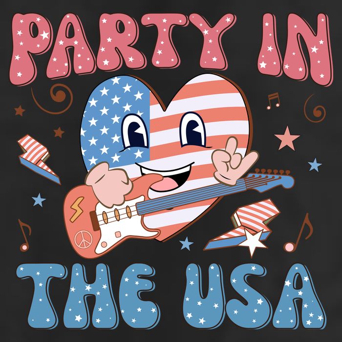 4th Of July Retro Funny Party In The USA Music Gift Adult Drive Performance Visor