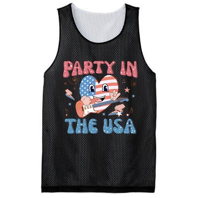 4th Of July Retro Funny Party In The USA Music Gift Mesh Reversible Basketball Jersey Tank