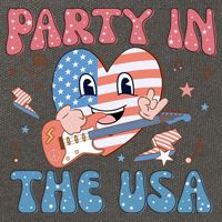 4th Of July Retro Funny Party In The USA Music Gift Cotton Canvas Backpack