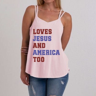 4th Of July God Bless America Vintage 4th Of July Women's Strappy Tank