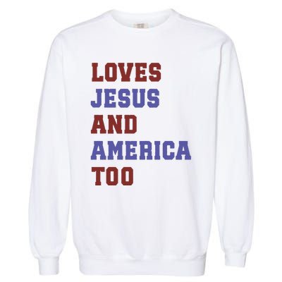 4th Of July God Bless America Vintage 4th Of July Garment-Dyed Sweatshirt