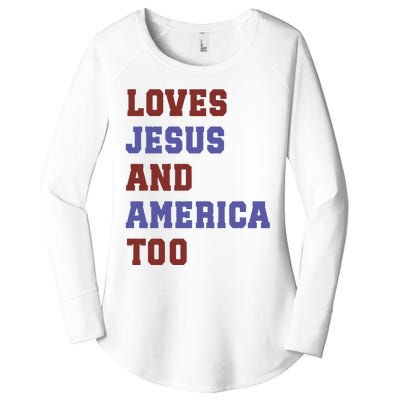 4th Of July God Bless America Vintage 4th Of July Women's Perfect Tri Tunic Long Sleeve Shirt