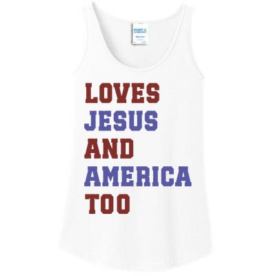 4th Of July God Bless America Vintage 4th Of July Ladies Essential Tank