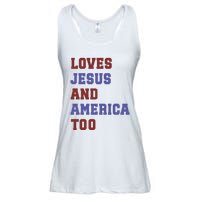 4th Of July God Bless America Vintage 4th Of July Ladies Essential Flowy Tank